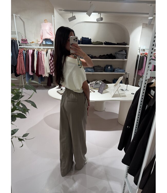 The Taupe Wide Leg Trousers