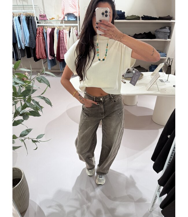 Balloon Jeans Sand W3832-4