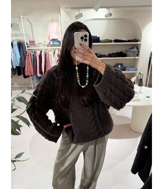 The Big Kabel Knit Brown