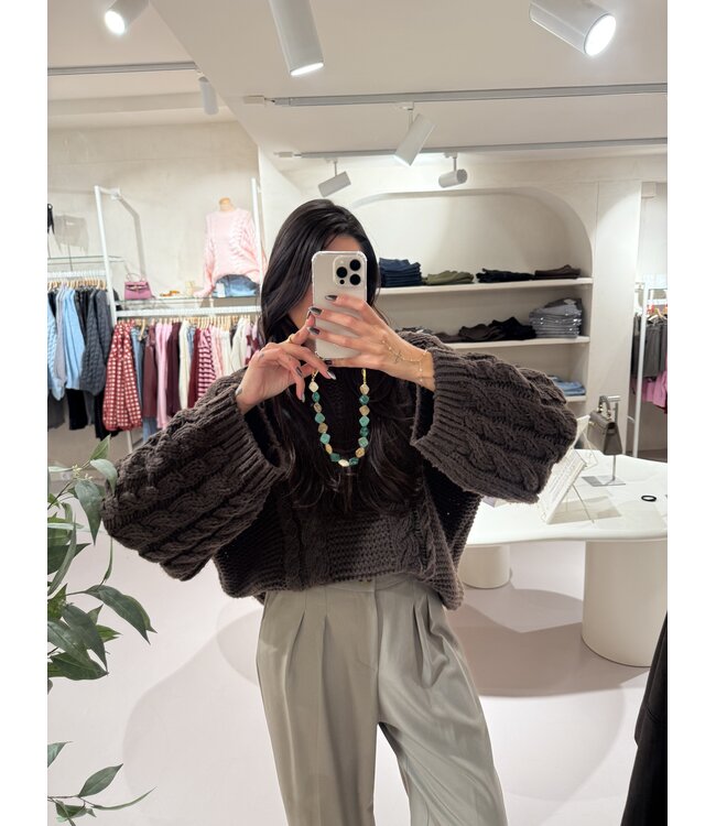The Big Kabel Knit Brown