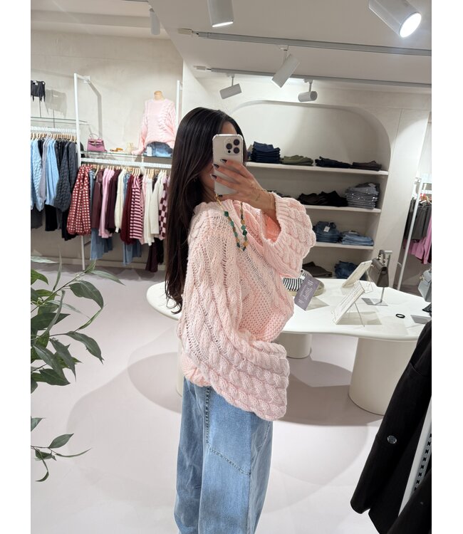 The Big Kabel Knit Light Pink