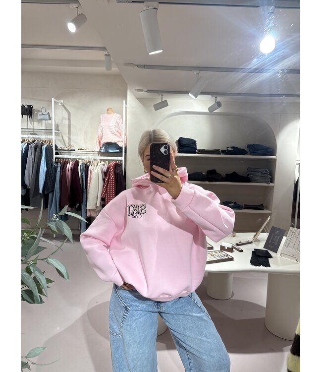 The Ski Club Hoodie Pink