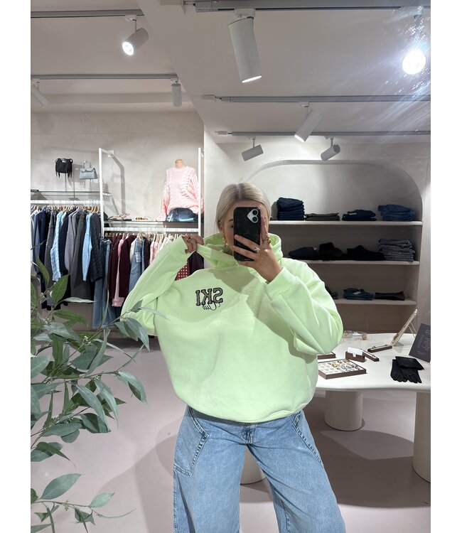 The Ski Club Hoodie Neon Green