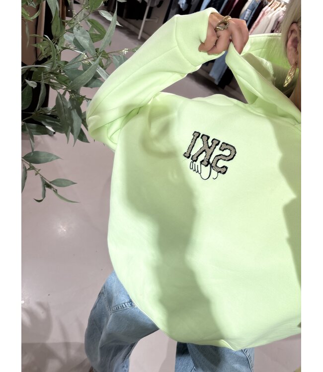 The Ski Club Hoodie Neon Green
