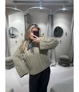 The Big Kabel Knit Beige