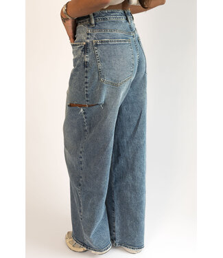 Baggy Tall Jeans Ripped W3882