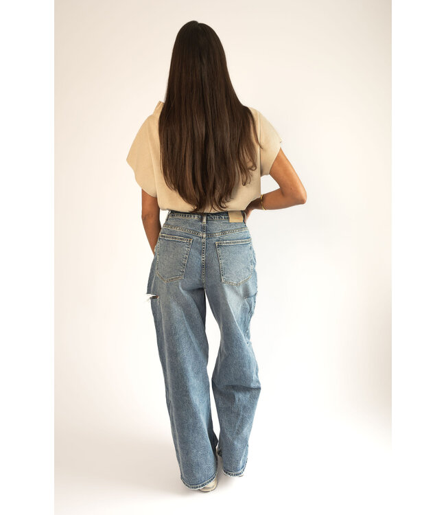 Baggy Tall Jeans Ripped W3882