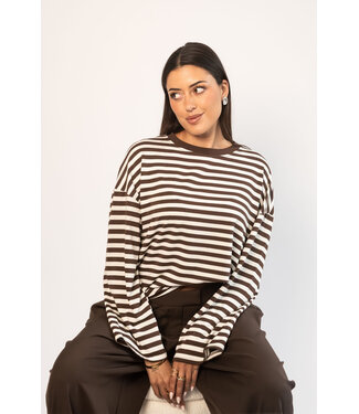T-Shirt Striped Megan Brown