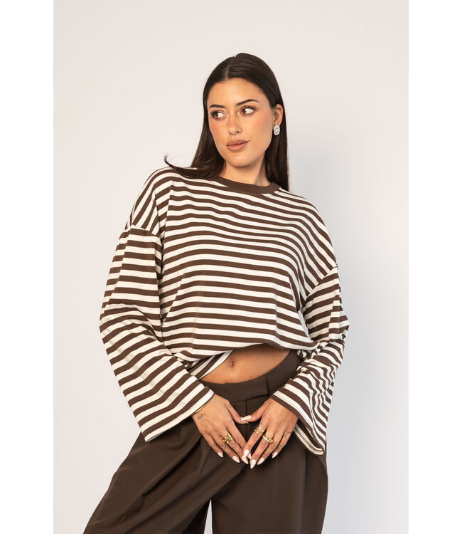 T-Shirt Striped Megan Brown