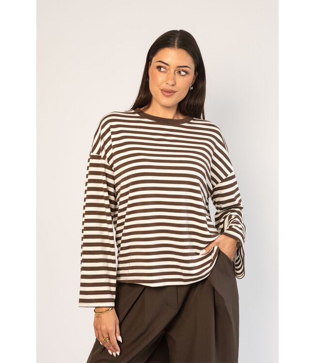 T-Shirt Striped Megan Brown
