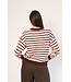 Striped Trui Pink Burgundy