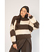 The Knit Striped Brown & Creme