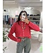 Trui Button Up Striped Pink Red