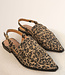 Slingback Fringe Vegan Leopard