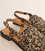 Slingback Fringe Vegan Leopard
