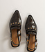Slingback Fringe Vegan Dark Brown
