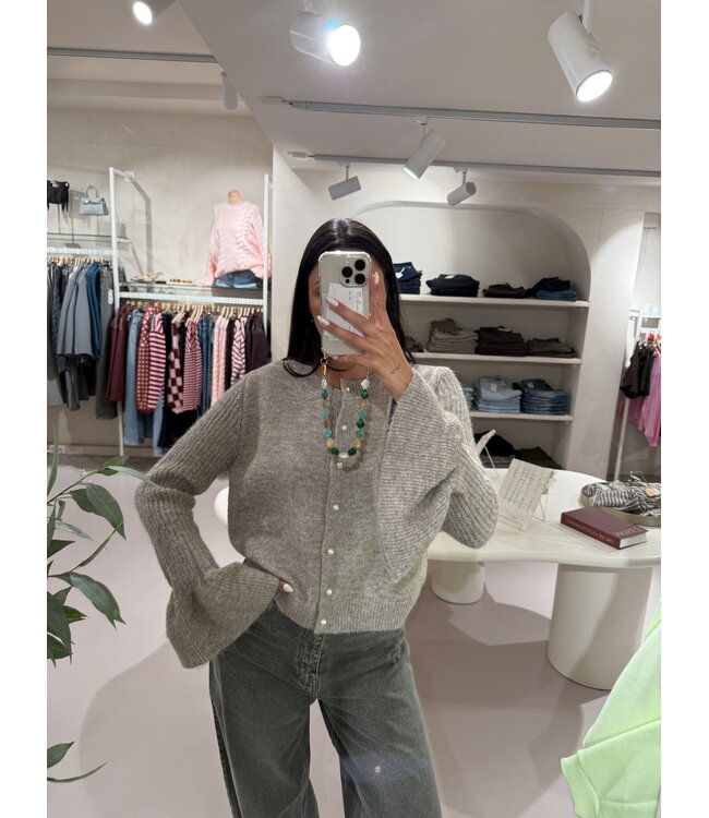 Vest Mila Taupe Pearls