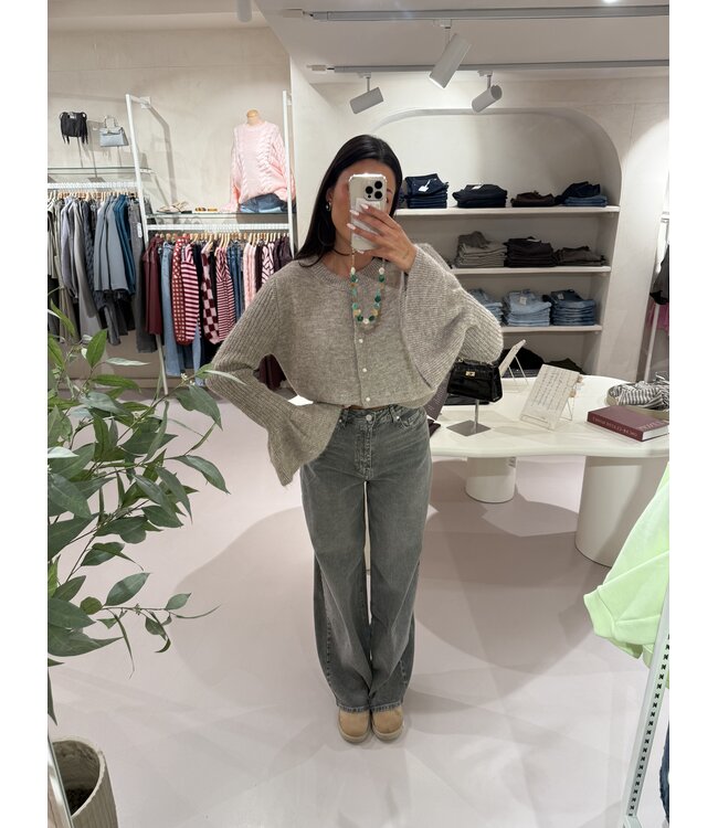 Vest Mila Taupe Pearls