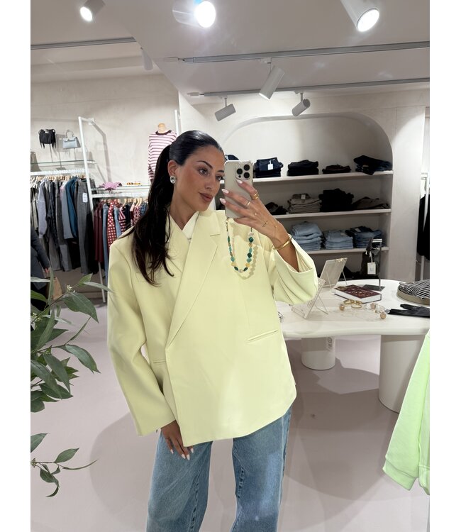 Ambika Oversized Blazer Butter Yellow