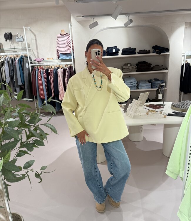 Ambika Oversized Blazer Butter Yellow