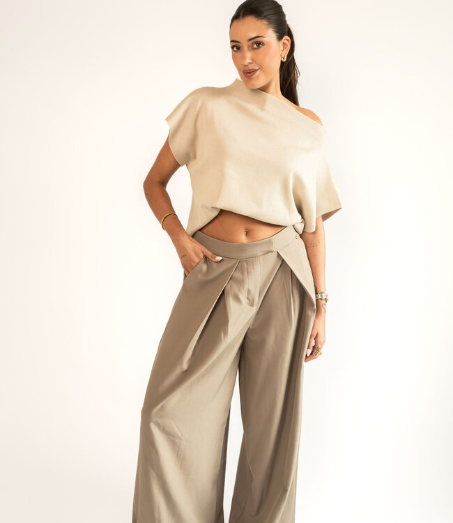 The Ambika Wide Trouser Taupe
