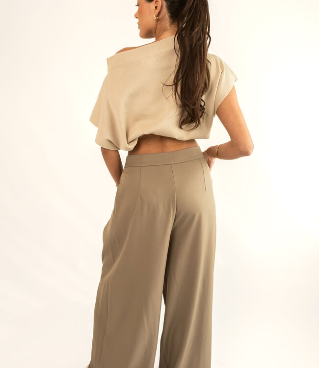 The Ambika Wide Trouser Taupe