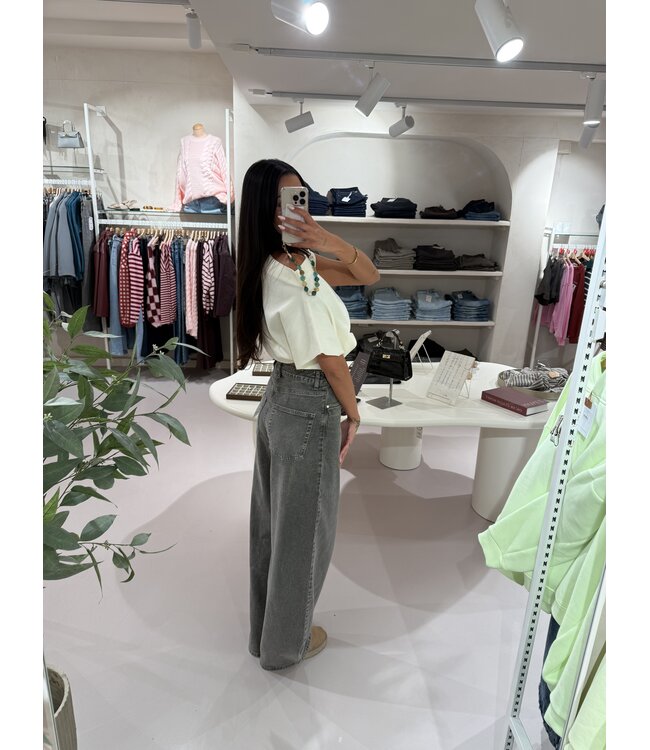 Baggy Wide Leg TALL Grey W3855-G