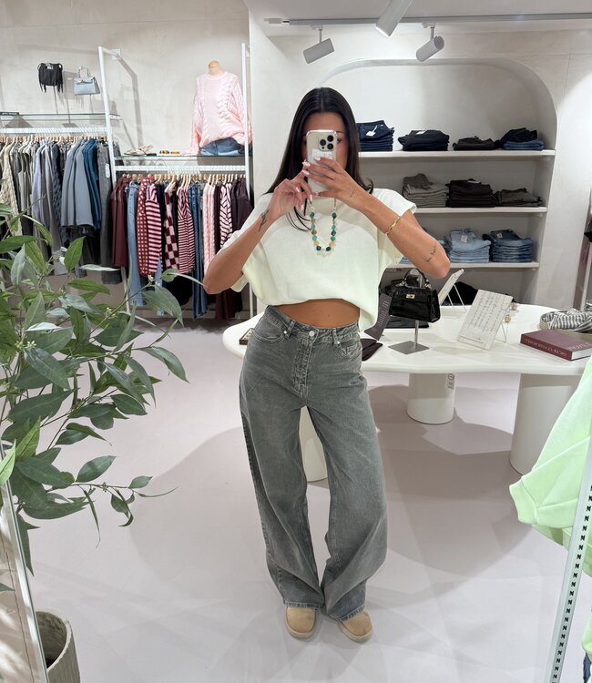 Baggy Wide Leg TALL Grey W3855-G