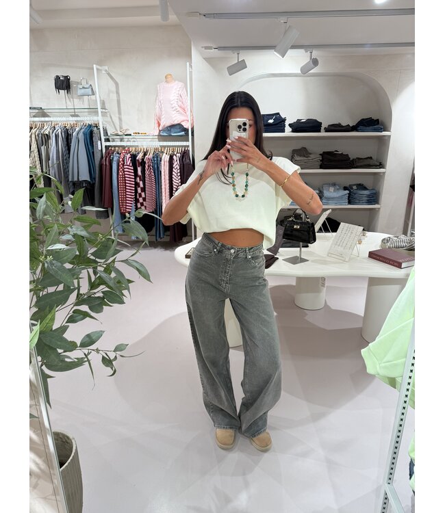 Baggy Wide Leg TALL Grey W3855-G