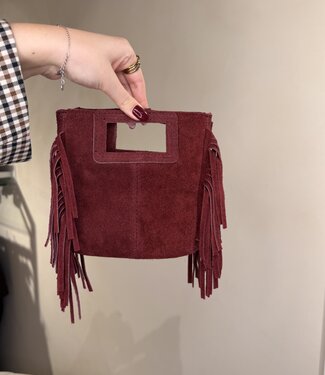 Little Bag Suede Fringe Bordeaux