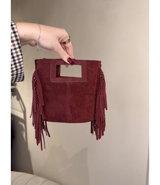 Little Bag Suede Fringe Bordeaux