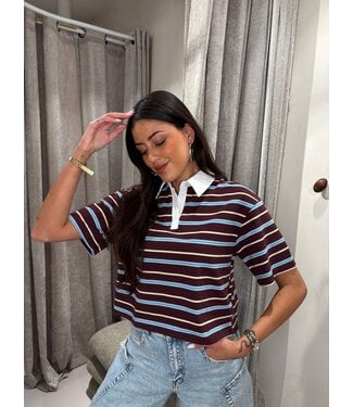 The Cropped Polo Striped