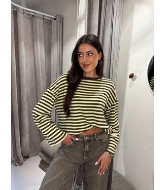 T-Shirt Striped Megan Yellow