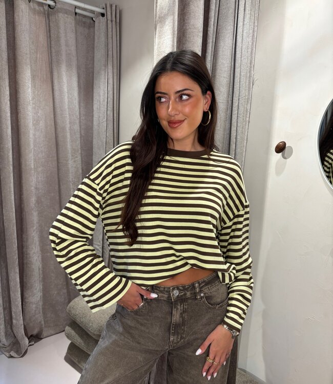 T-Shirt Striped Megan Yellow