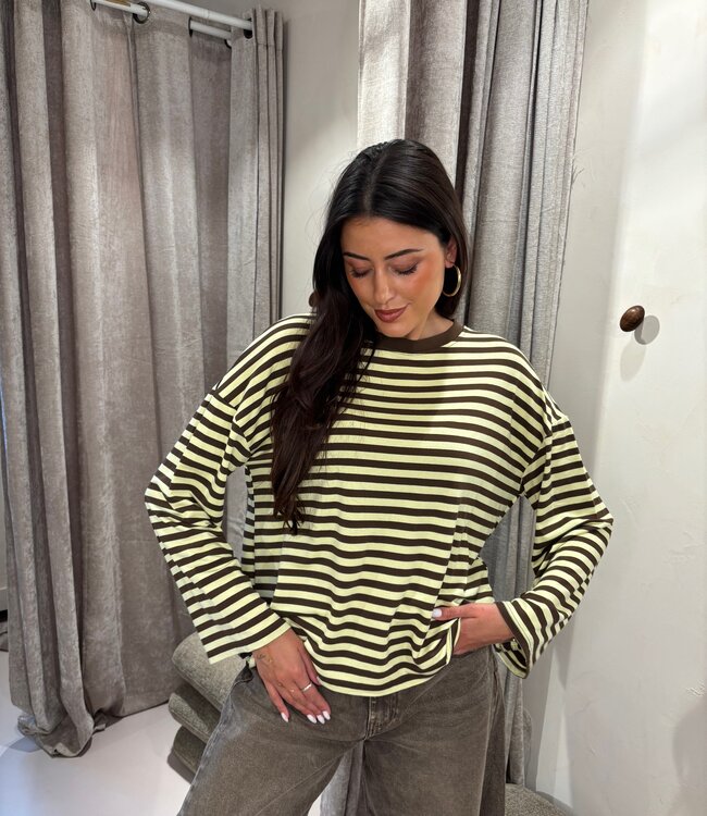 T-Shirt Striped Megan Yellow