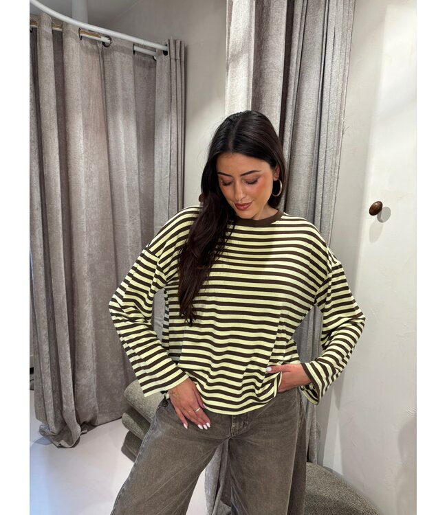 T-Shirt Striped Megan Yellow