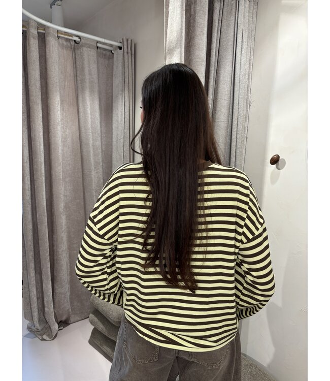 T-Shirt Striped Megan Yellow
