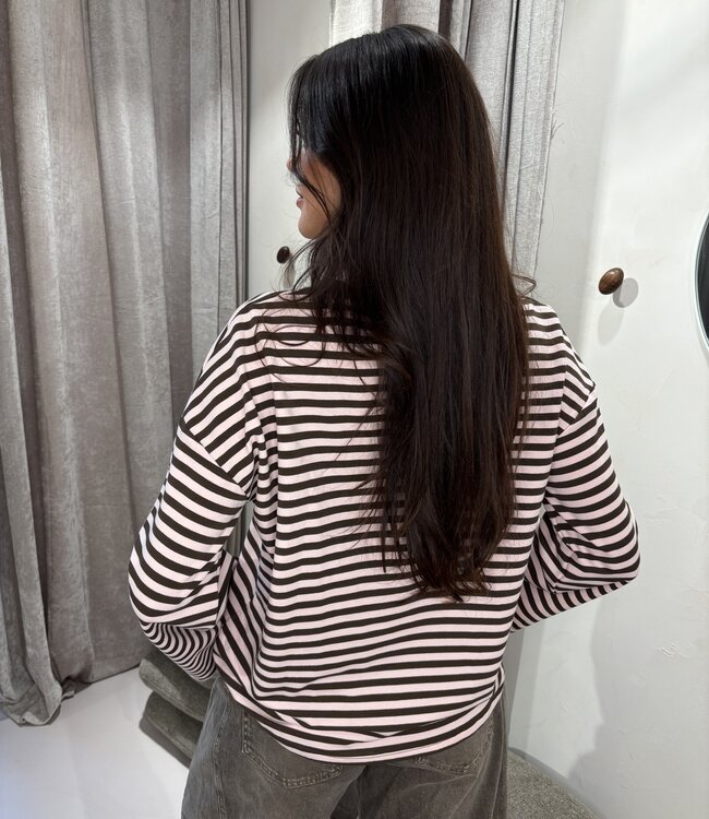 T-Shirt Striped Megan Pink