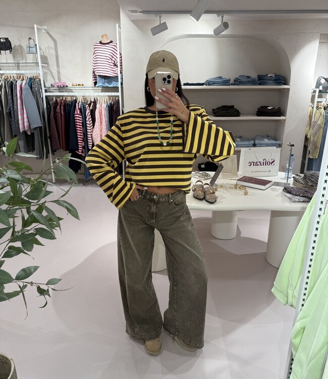 The Striped T-Shirt Brown & Yellow