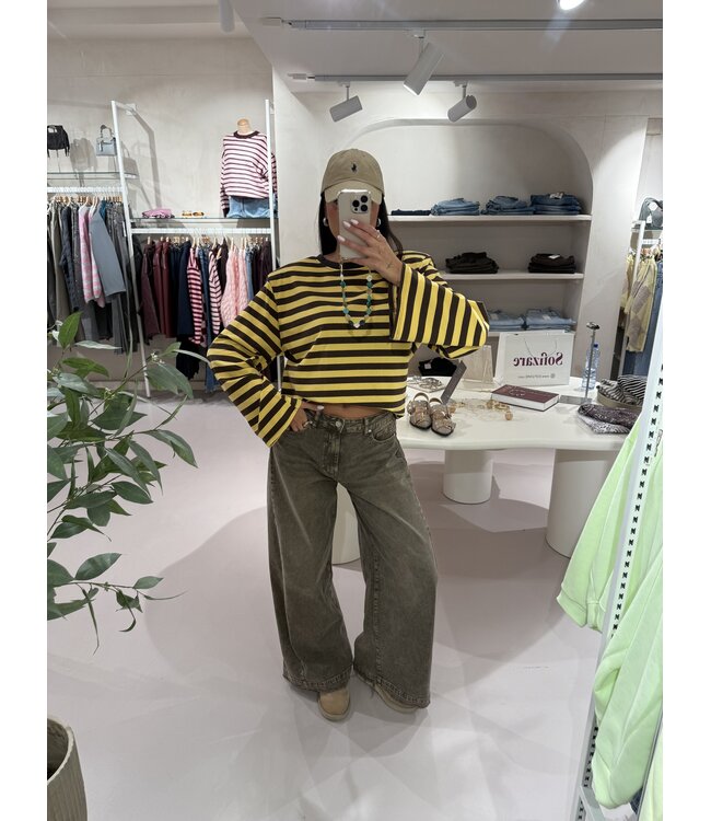The Striped T-Shirt Brown & Yellow