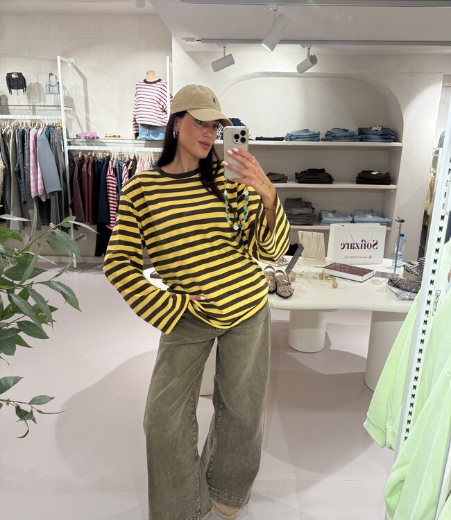 The Striped T-Shirt Brown & Yellow