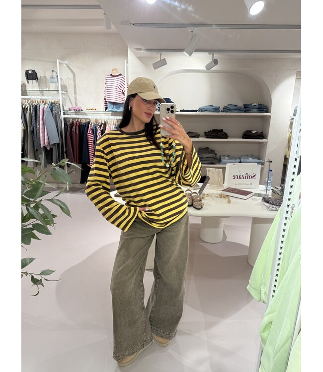 The Striped T-Shirt Brown & Yellow