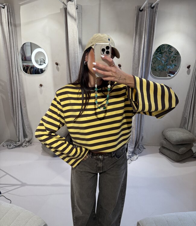 The Striped T-Shirt Brown & Yellow