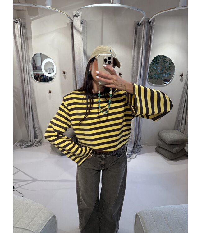 The Striped T-Shirt Brown & Yellow