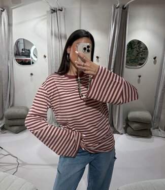 Extra Tall Longsleeve Striped Pink