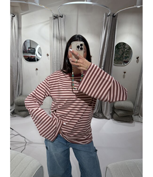 Extra Tall Longsleeve Striped Pink
