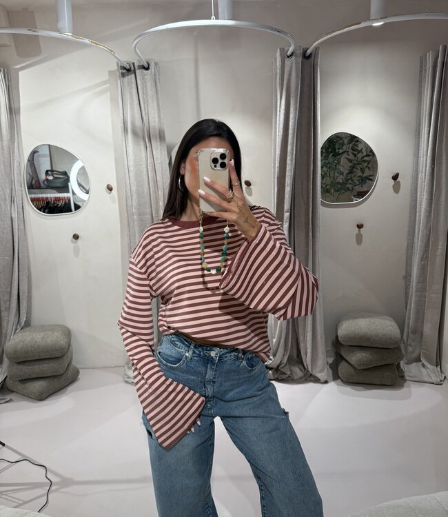 Extra Tall Longsleeve Striped Pink