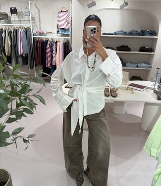 The June Blouse Getailleerd White