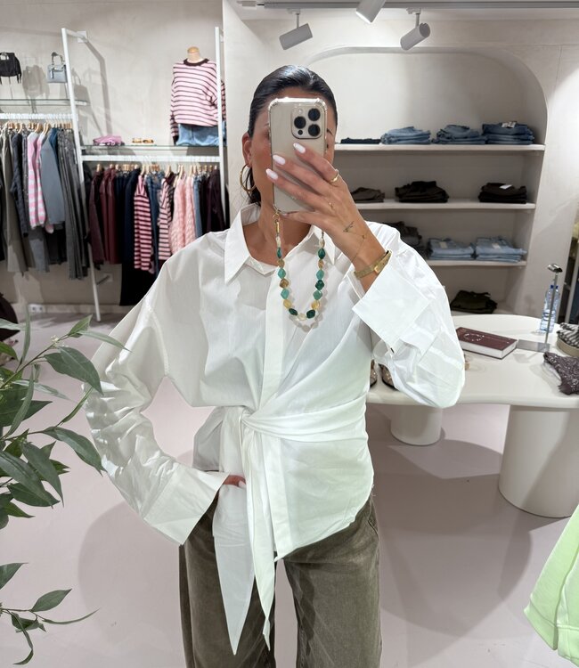 The June Blouse Getailleerd White