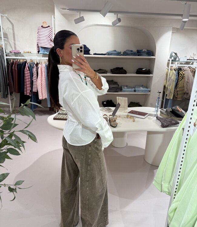 The June Blouse Getailleerd White